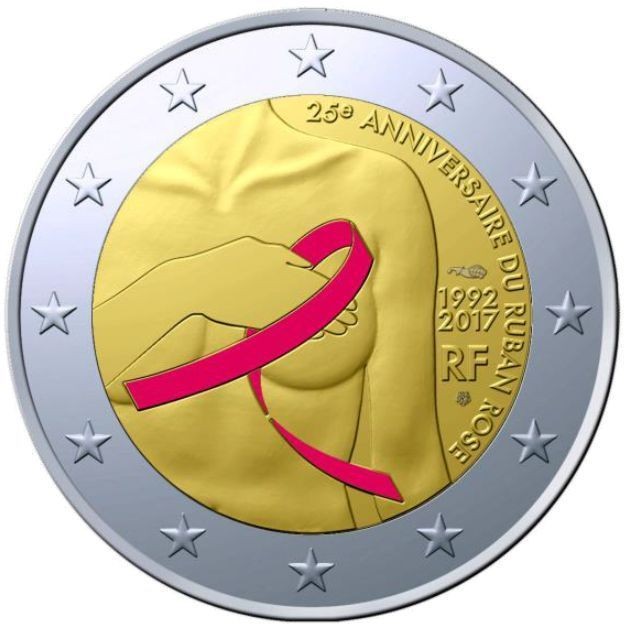 2 Euro Franciaország 2017 - A mellrák kutatás (Proof)