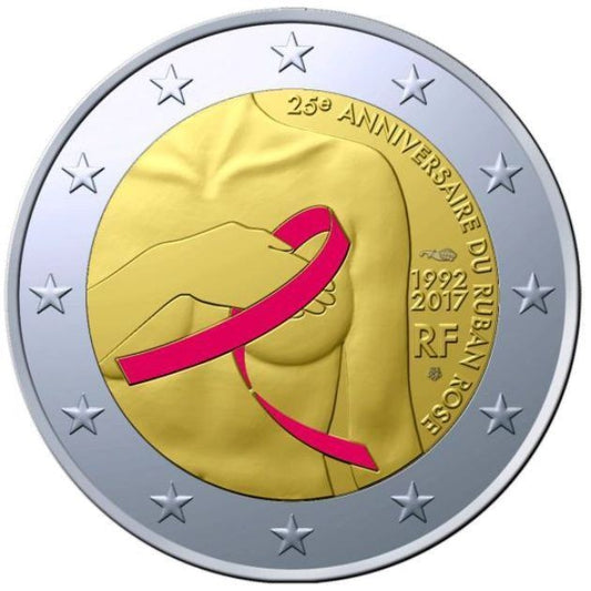 2 Euro Franciaország 2017 - A mellrák kutatás (Proof)