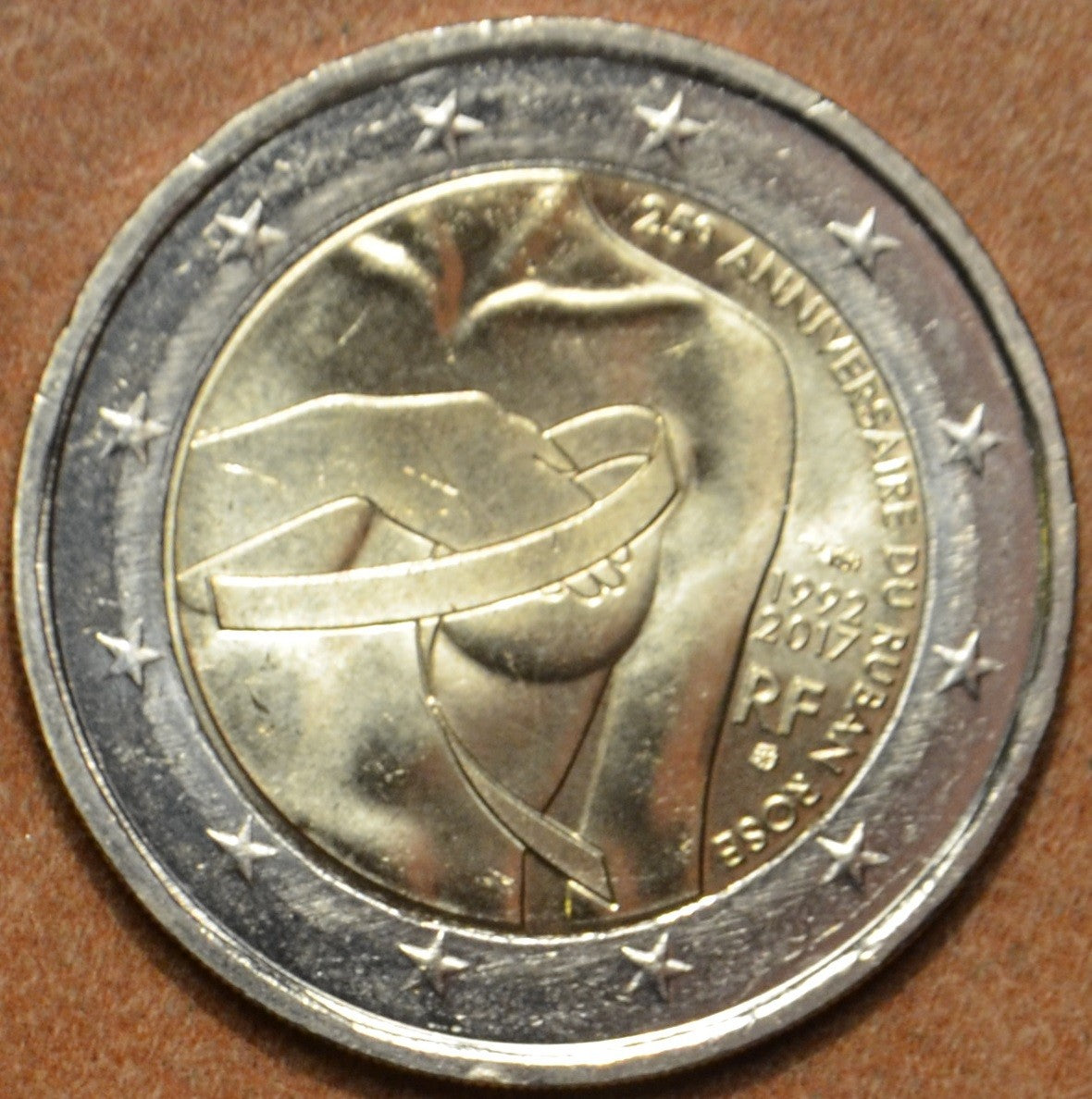 2 Euro Franciaország 2017 - A mellrák kutatás (UNC)