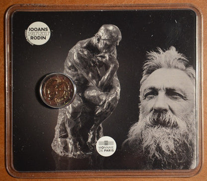 2 Euro Franciaország 2017 - Auguste Rodin (BU kártya)