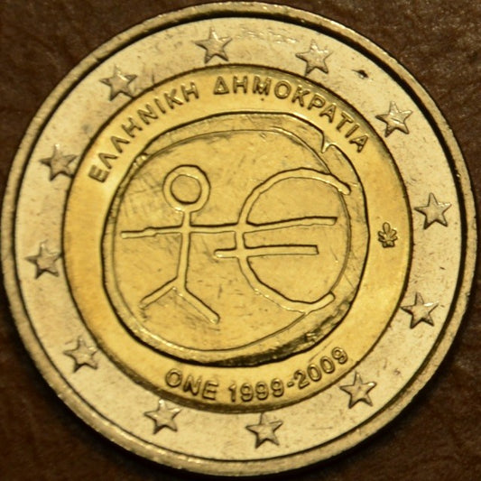 2 Euro Görögország 2009 - 10 éves az Európai Monetáris Unió (UNC)