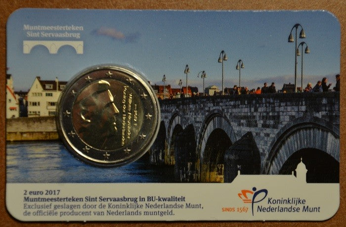 2 Euro Hollandia 2017 - Új verjegy Szt. Szervác hídja (BU kártya)