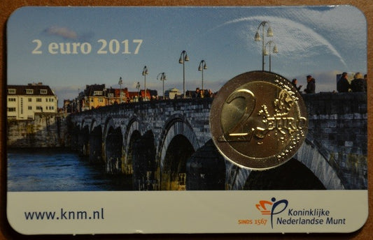 2 Euro Hollandia 2017 - Új verjegy Szt. Szervác hídja (BU kártya)