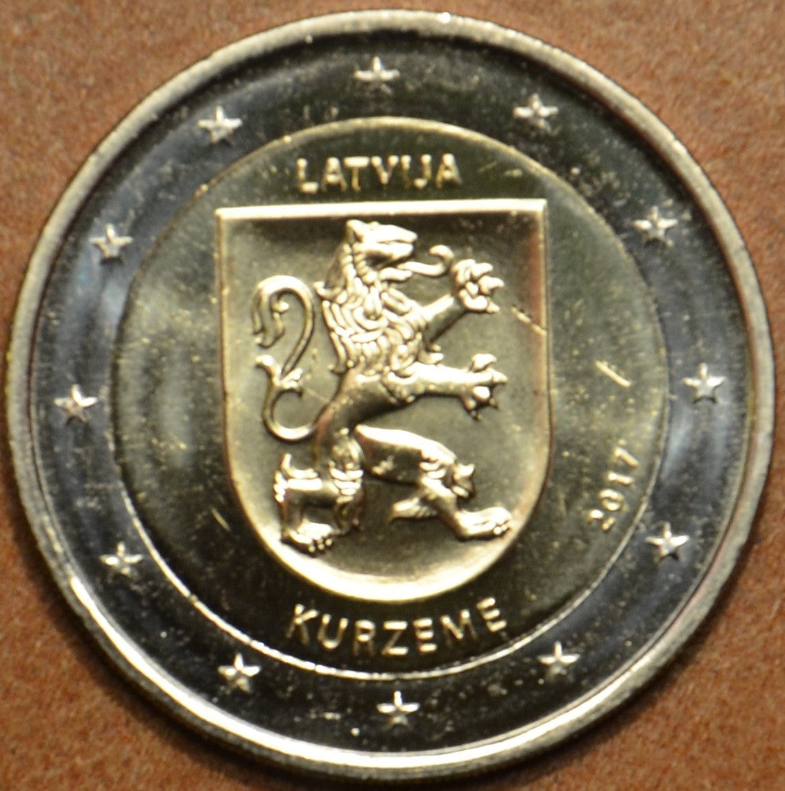 2 Euro Lettország 2017 - A Kurzeme régió (UNC)
