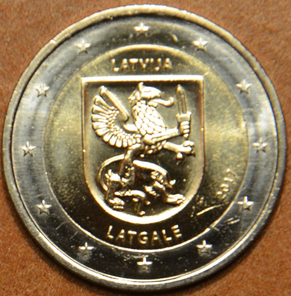 2 Euro Lettország 2017 - A Latgale régió (UNC)