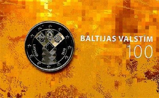 2 Euro Lettország 2018 - A balti államok függetlenségének 100 éve (BU kártya)