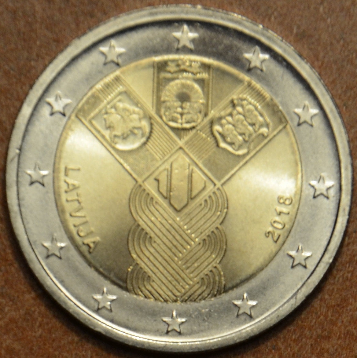 2 Euro Lettország 2018 - A balti államok függetlenségének 100 éve (UNC)