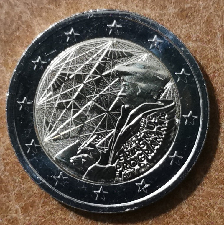 2 Euro Lettország 2022 - Erasmus Program (UNC)