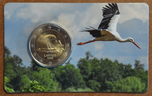 2 Euro Lettország - Fekete gólya (BU kártya)