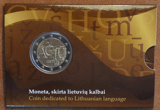 2 Euro Litvánia 2015 - Aciu: a litván nyelv (BU kártya)