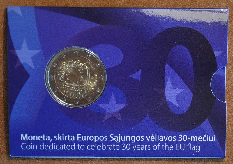 2 Euro Litvánia 2015 - Az európai lobogó 30 éve (BU kártya)