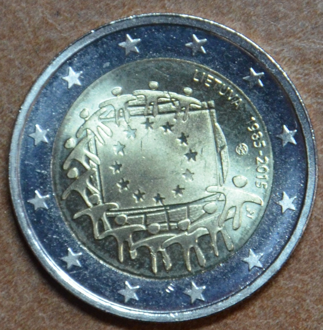 2 Euro Litvánia 2015 - Az európai lobogó 30 éve (UNC)