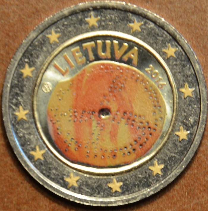 2 Euro Litvánia 2016 - A balti kultúra (színezett UNC)