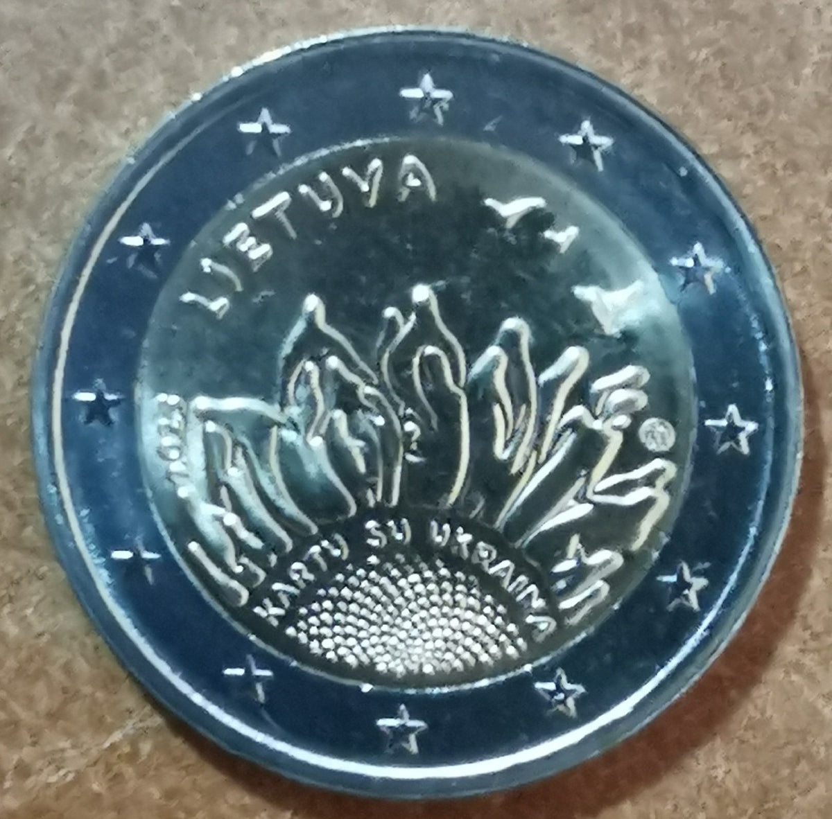 2 Euro Litvánia 2023 - Együtt Ukrajnáért (UNC)