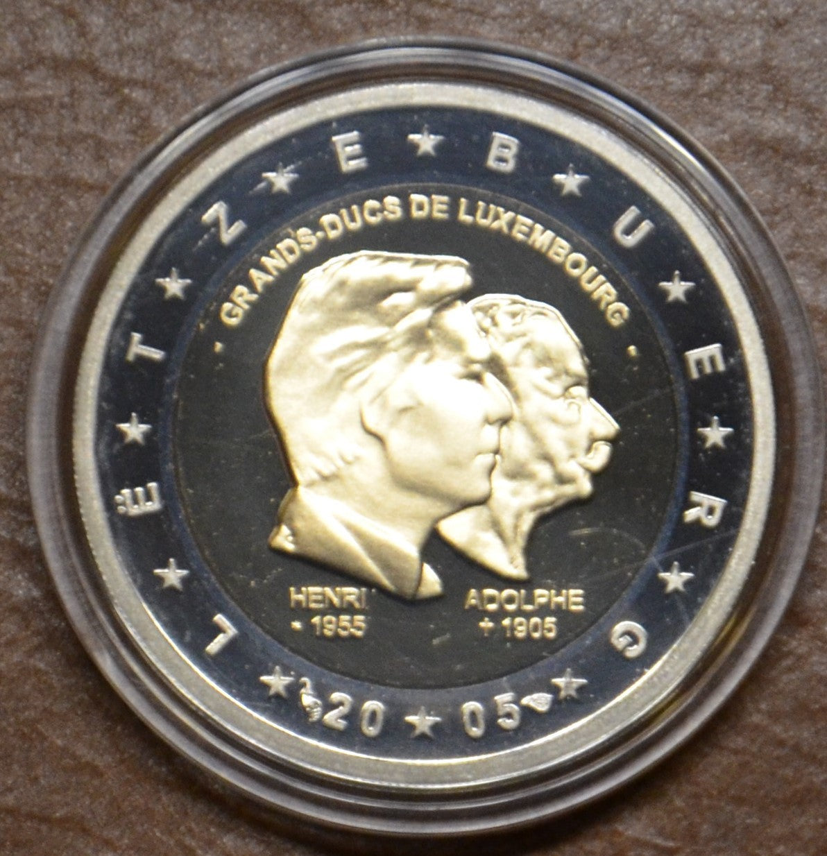 2 Euro Luxemburg 2005 - Henri nagyherceg 50. születésnapja...  (Proof)