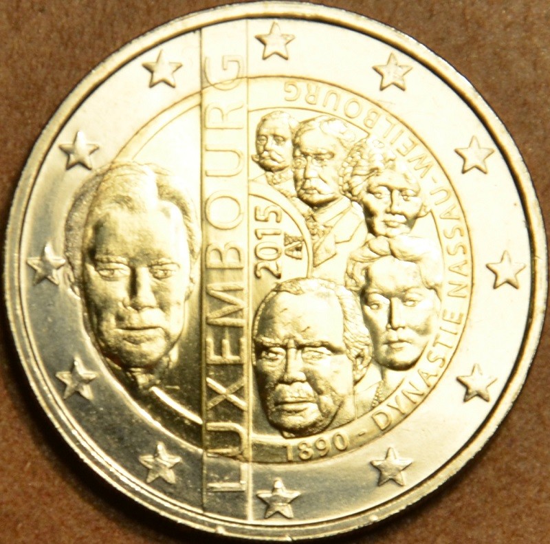 2 Euro Luxemburg 2015 - A Nassau-Weilburg ház (UNC)