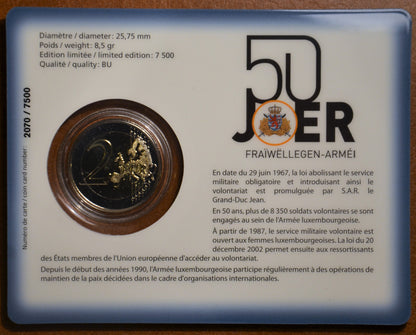 2 Euro Luxemburg 2017 - A katonai szolgálat 50 éve (BU)