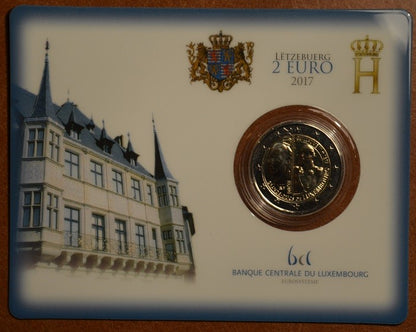 2 Euro Luxemburg 2017 - III. Vilmos nagyherceg  (BU kártya)