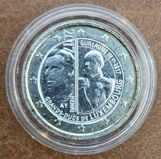 2 Euro Luxemburg 2017 - III. Vilmos nagyherceg  (ezüstözött UNC)