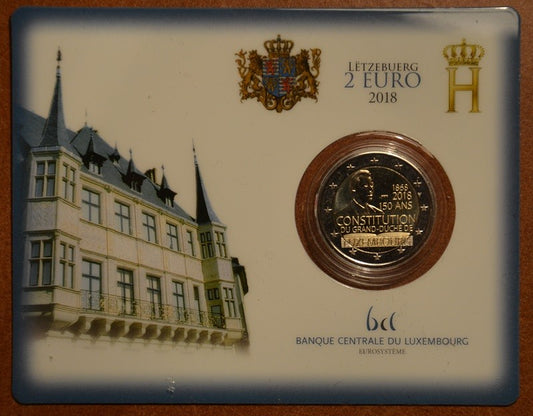 2 Euro Luxemburg 2018 - A luxemburgi alkotmány fennállásának 150. évfordulója (BU kártya)