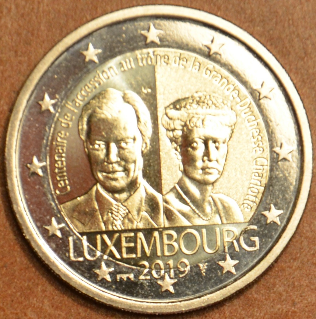 2 Euro Luxemburg 2018 - Charlotte nagyhercegnő trónra lépésének 100. évfordulója (BU francia verjeggyel)
