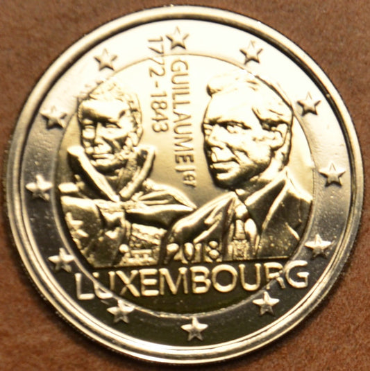 2 Euro Luxemburg 2018 - I. Vilmos nagyherceg halálának 175. évfordulója holland verjegy (UNC)