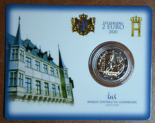 2 Euro Luxemburg 2020 - Károly herceg születése "oroszlán" verjeggyel (BU karta)
