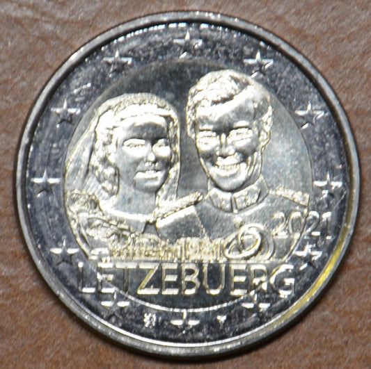 2 Euro Luxemburg 2021 - Mária Terézia és Henri esküvőjének 40. évfordulója relief/oroszlán verzió (UNC)