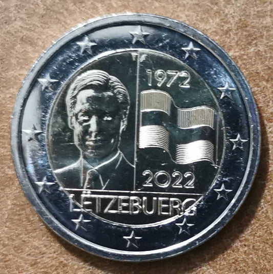 2 Euro Luxemburg 2022 - Luxemburg nemzeti lobogója (UNC)