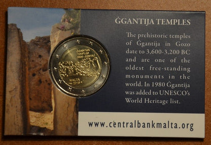 2 Euro Málta 2016 - Ggantija templomai (BU kártya)