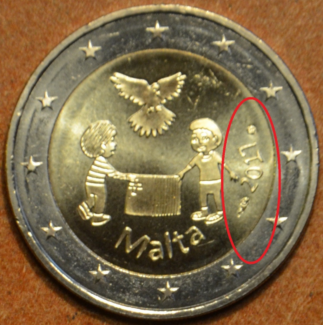 2 Euro Málta 2017 Együttérzés a gyerekekkel - francia verjegy (UNC)