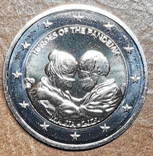 2 Euro Malta 2021 - A járvány hősei (UNC)
