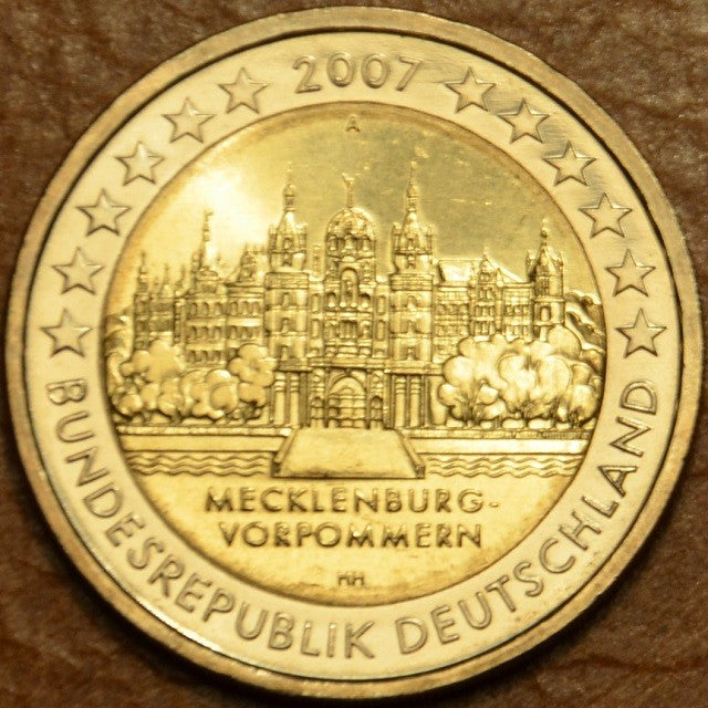 2 Euro Nemecko 2007 "A" Mecklenburg-Vorpommern kastély (UNC)