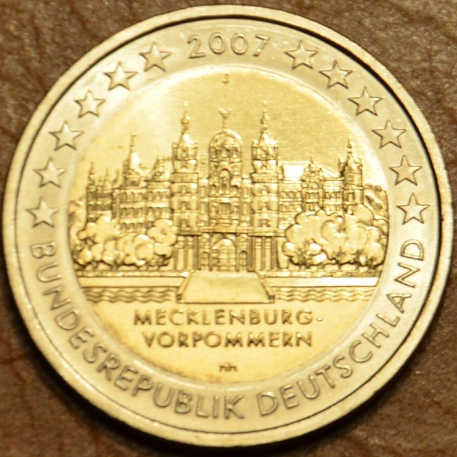 2 Euro Nemecko 2007 "J" Mecklenburg-Vorpommern kastély (UNC)