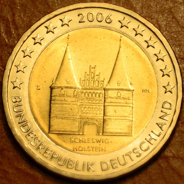 2 Euro Németország 2006 "D" Holstentor Lübeckben / Schleswig-Holstein (UNC)