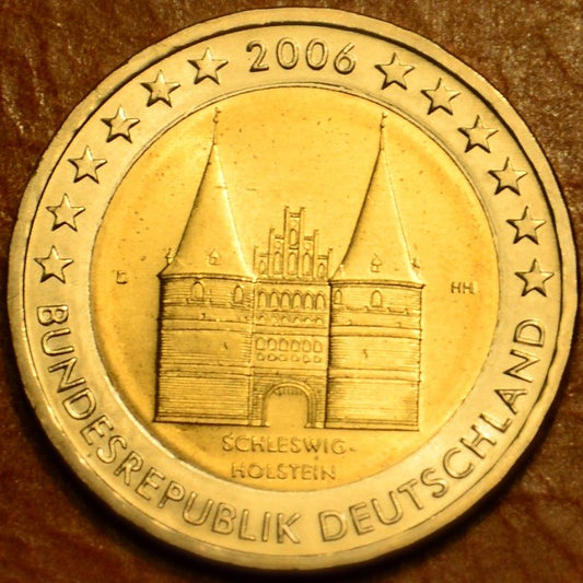 2 Euro Németország 2006 "D" Holstentor Lübeckben / Schleswig-Holstein (UNC)