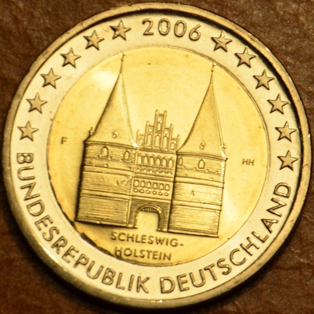 2 Euro Németország 2006 "F" Holstentor Lübeckben / Schleswig-Holstein (UNC)
