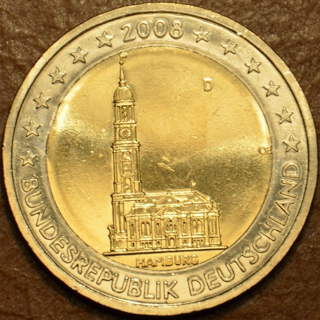 2 Euro Németország 2008 "D" Hamburg: Szent Mihály templom (UNC)