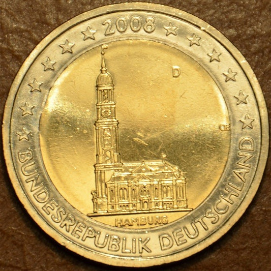 2 Euro Németország 2008 "D" Hamburg: Szent Mihály templom (UNC)