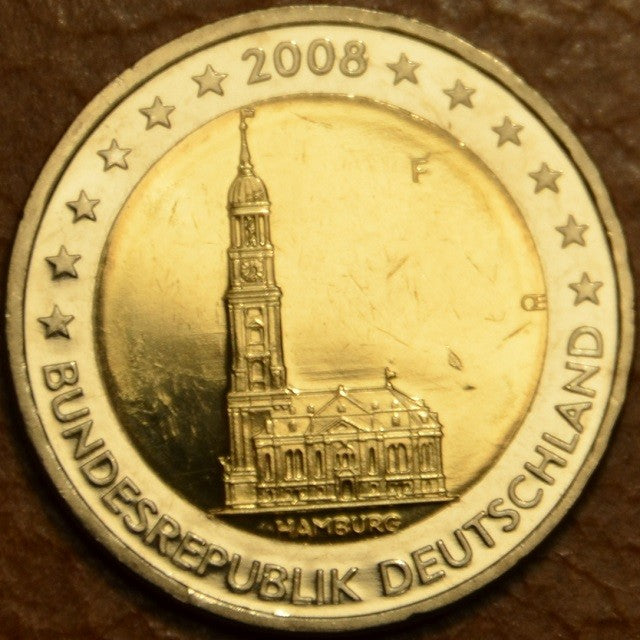 2 Euro Németország 2008 "F" Hamburg: Szent Mihály templom (UNC)