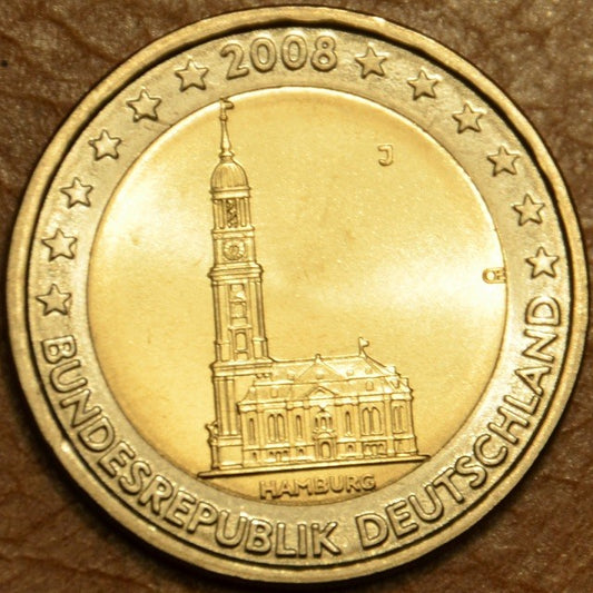 2 Euro Németország 2008 "J" Hamburg: Szent Mihály templom (UNC)