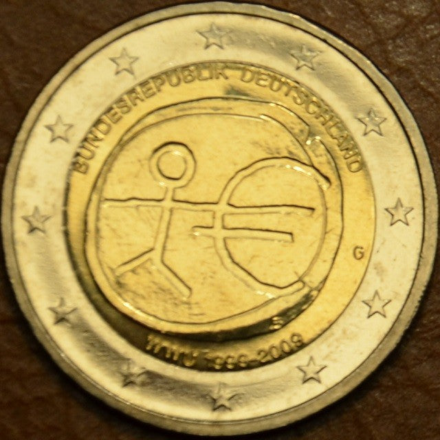 2 Euro Németország 2009 "G" 10 éves az Európai Monetáris Unió (UNC)