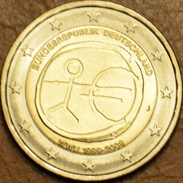2 Euro Németország 2009 "J" 10 éves az Európai Monetáris Unió (UNC)