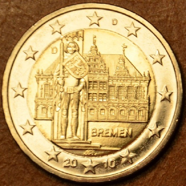 2 Euro Németország 2010 "D" Bréma:  A városháza és a ''Roland-szobor'' (UNC)