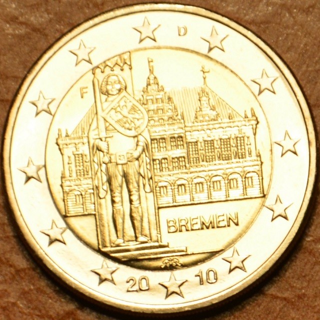 2 Euro Németország 2010 "F" Bréma:  A városháza és a ''Roland-szobor'' (UNC)