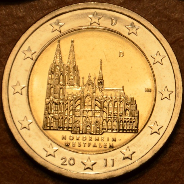 2 Euro Németország 2011 "D" Nordehein-Westfalen: A kölni dóm (UNC)