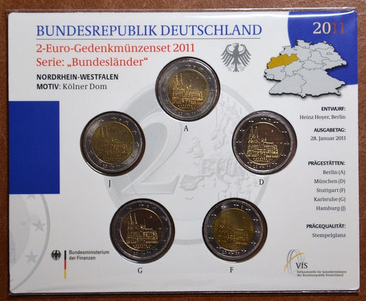 2 Euro Németország 2011 - Nordehein-Westfalen: A kölni dóm (BU)