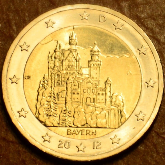 2 Euro Németország 2012 "A" Bajorország: Neuschwanstein (UNC)