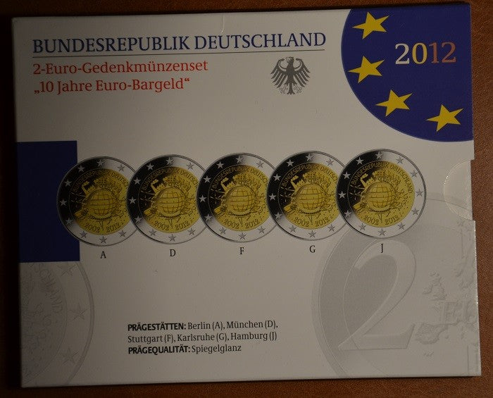 2 Euro Németország 2012 - Az Euro 10. évfordulója (Proof)