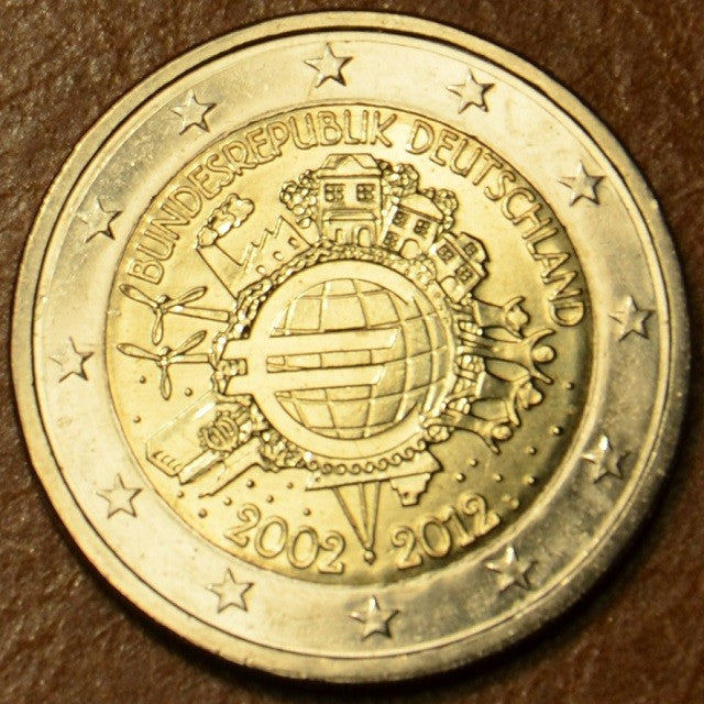 2 Euro Németország 2012  "F" Az Euro 10. évfordulója (UNC)